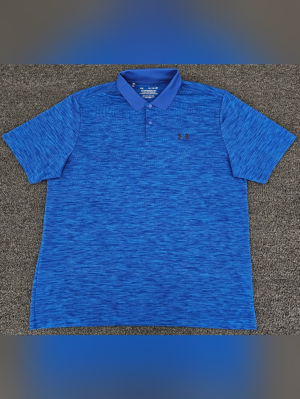 Under Armour Polo Men's Size XL LE Performance 3.0 Loose Golf Shirt Blue